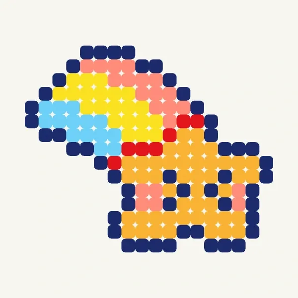 ดาว - modèle gratuit de perles à repasser et pixel art par อ วรษ