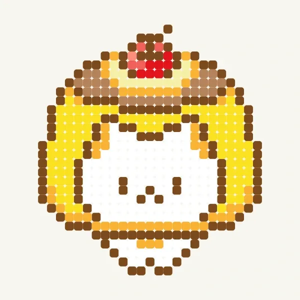 pudding cat - pola perler bead & pixel art gratis oleh Nắc Nguyệt Quang