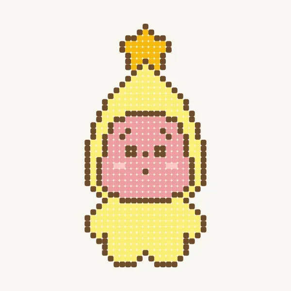 星星人 - pola perler bead & pixel art gratis oleh Sunny