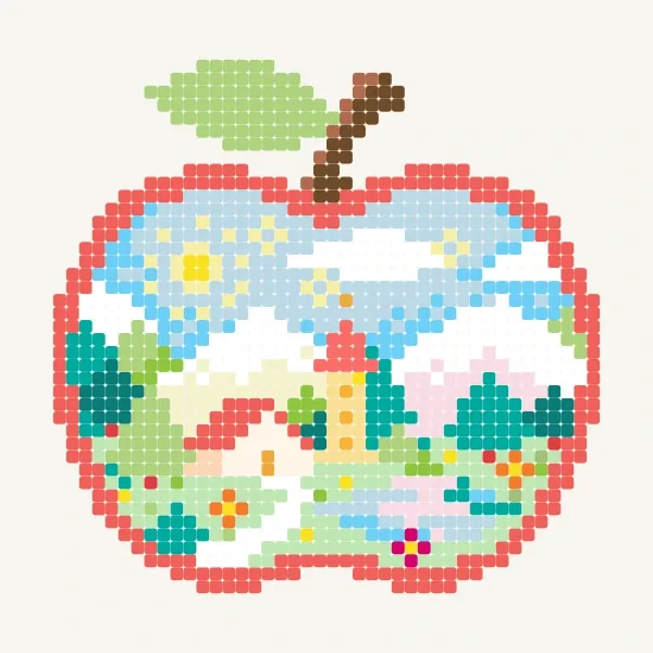 quả táo - pola perler bead & pixel art gratis oleh Ngọc Tuyền Phạm