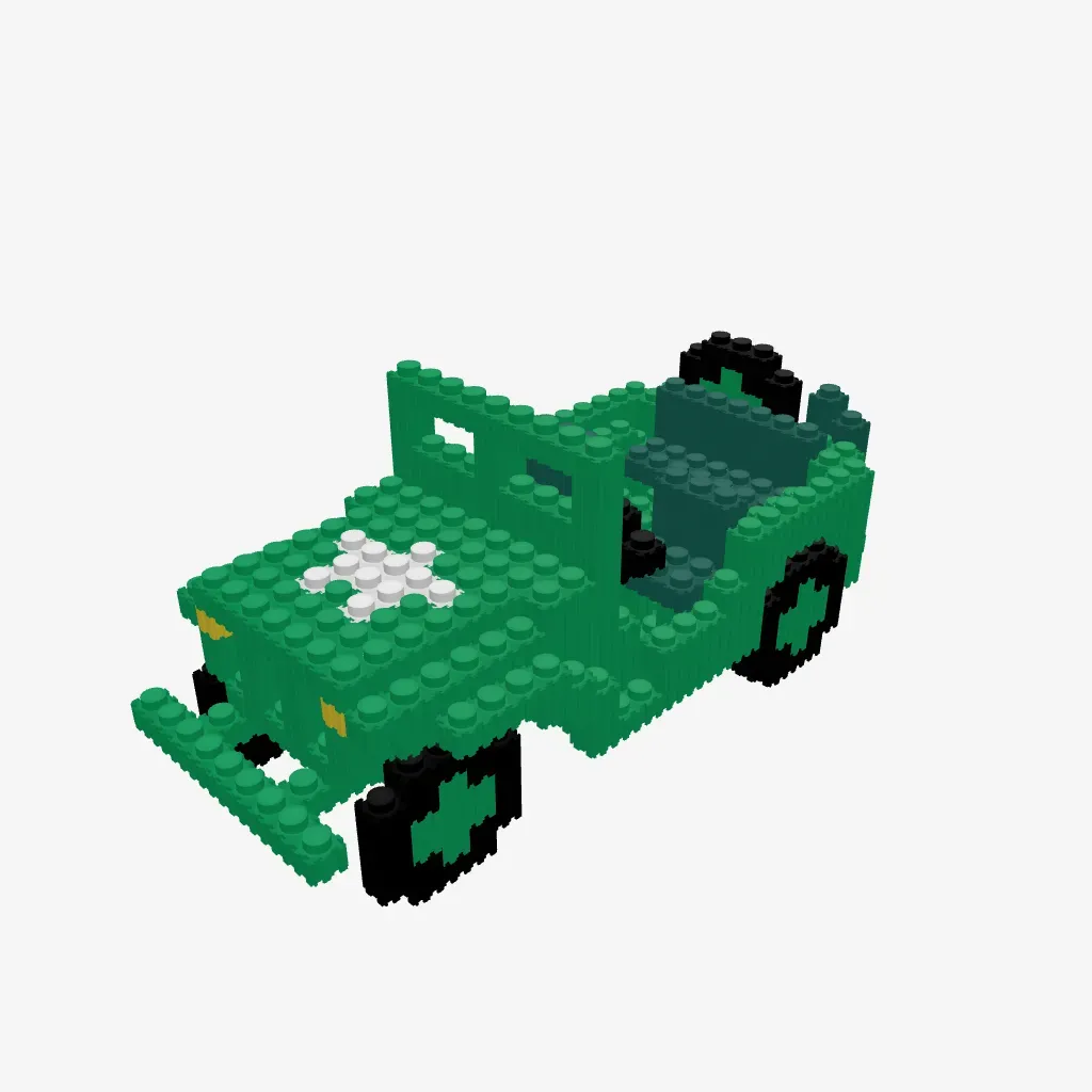 Jeep - 南内善のデフォームブロック3D作品