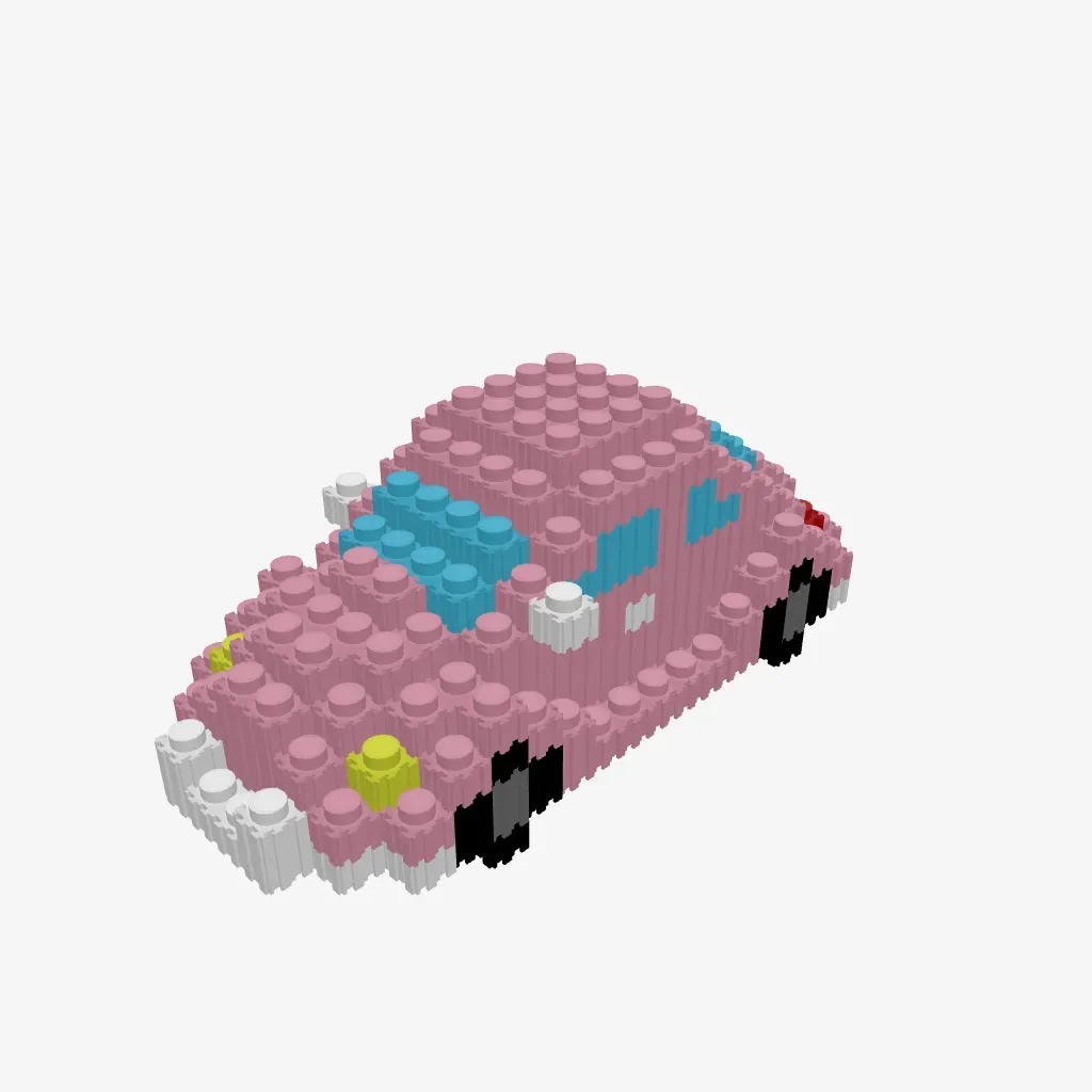 폭스바겐 비틀 (Volkswagen Beetle) - 南内善 · 블록 3D