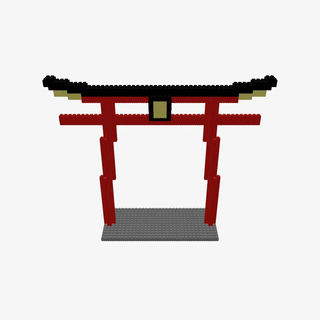 Shrine gate - 南内善 · 블록 3D