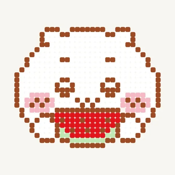 기이가 수박을 🍉 먹는다 (吉伊吃西瓜🍉) - 邱品芊 · 비즈
