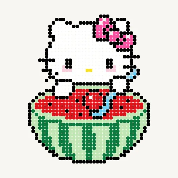 在吃西瓜🍉的凱蒂貓 - 邱品芊 · 비즈