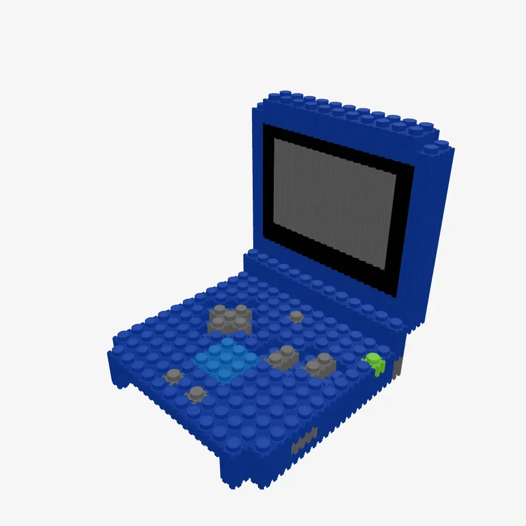 GameBoy ADVANCE SP - ผลงานดีฟอร์มบล็อก 3D โดย 南内善