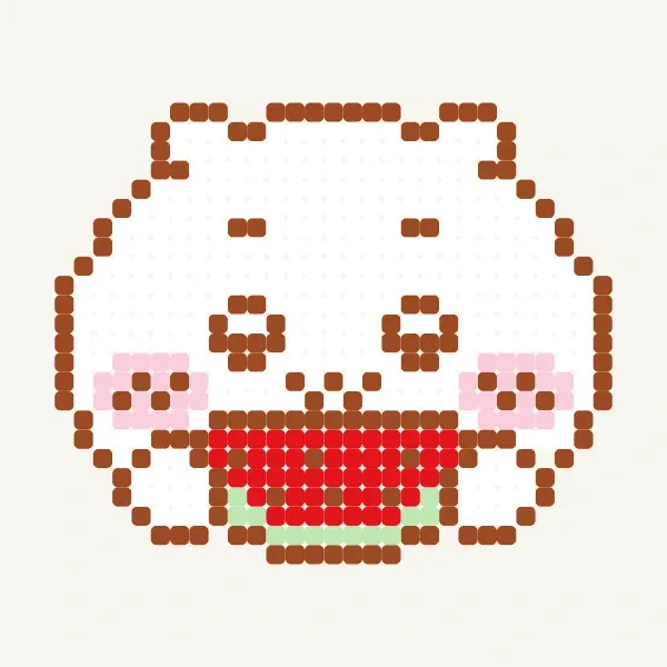 吉伊吃西瓜 - 吳佳芸的變形方塊2D作品